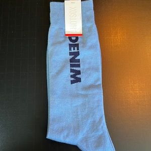 HOTSOX White Label blue “DENIM” dress socks-NWT